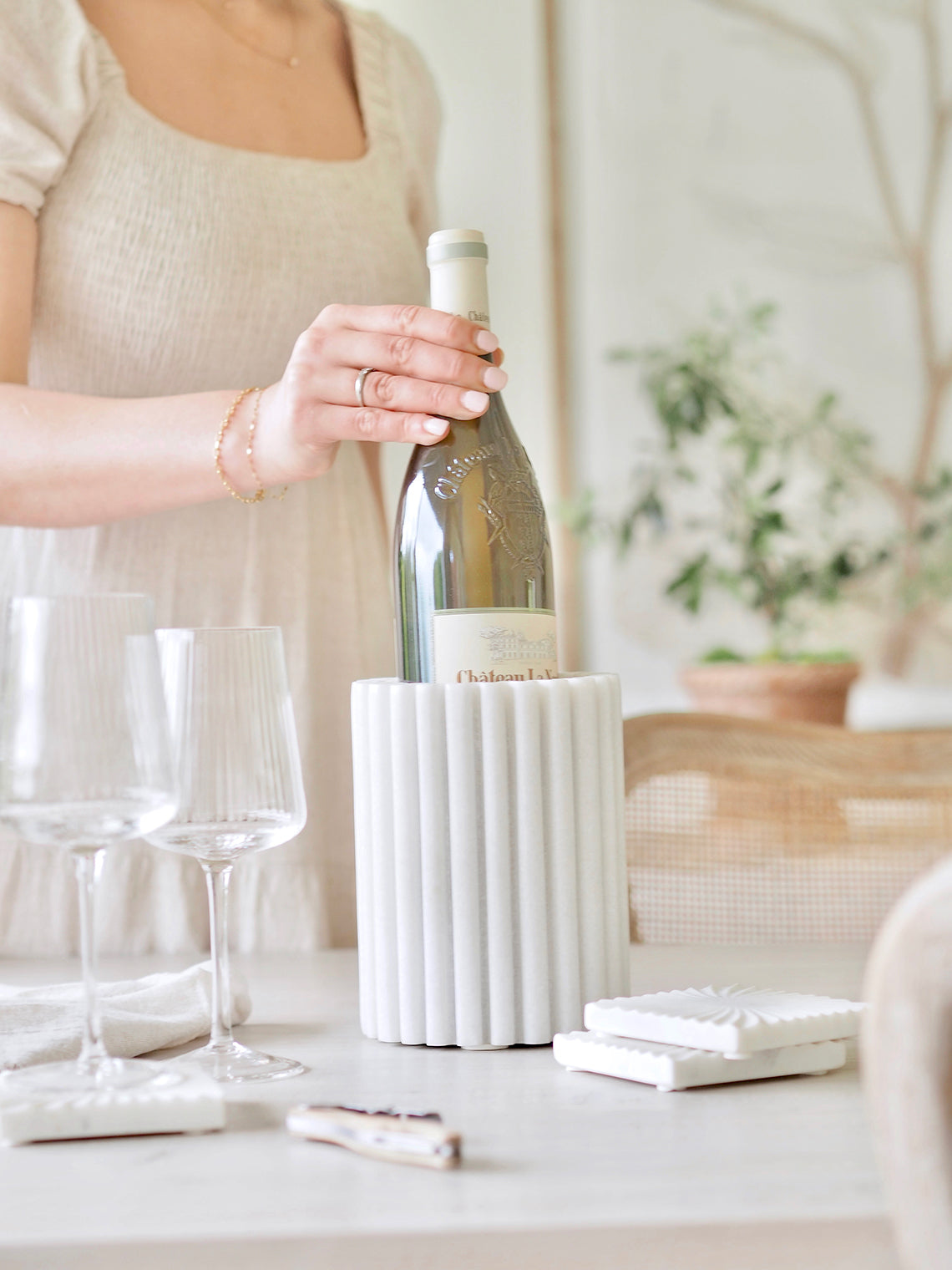 Livia Marble Wine Chiller