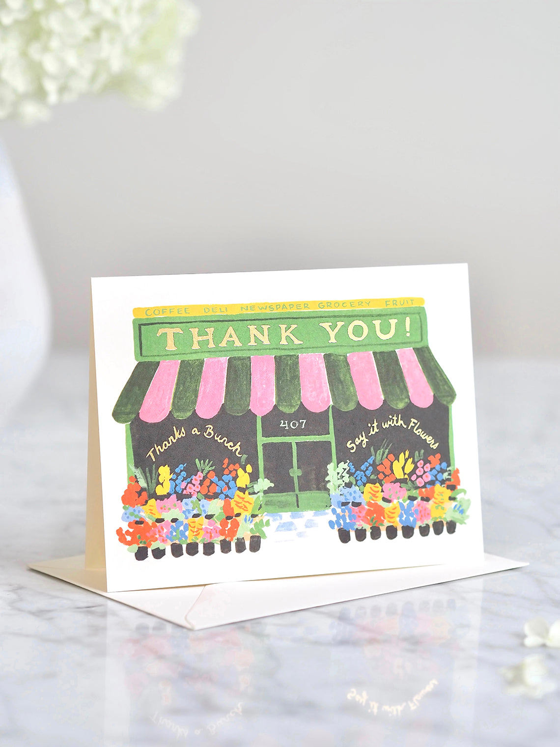 Flower Shop Thank You Card