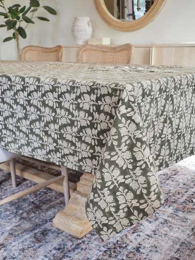 Arbor Block Print Tablecloth