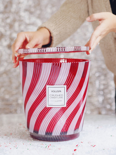 Crushed Candy Cane Hearth Candle