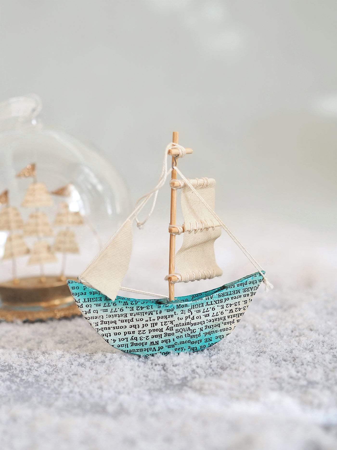 Paper Ship Ornament