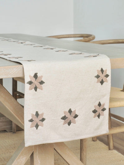 Embroidered Star Table Runner