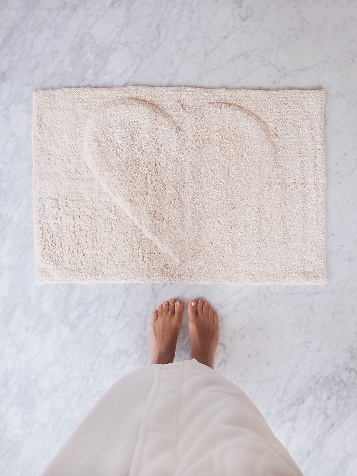 Tonal Heart Bath Mat