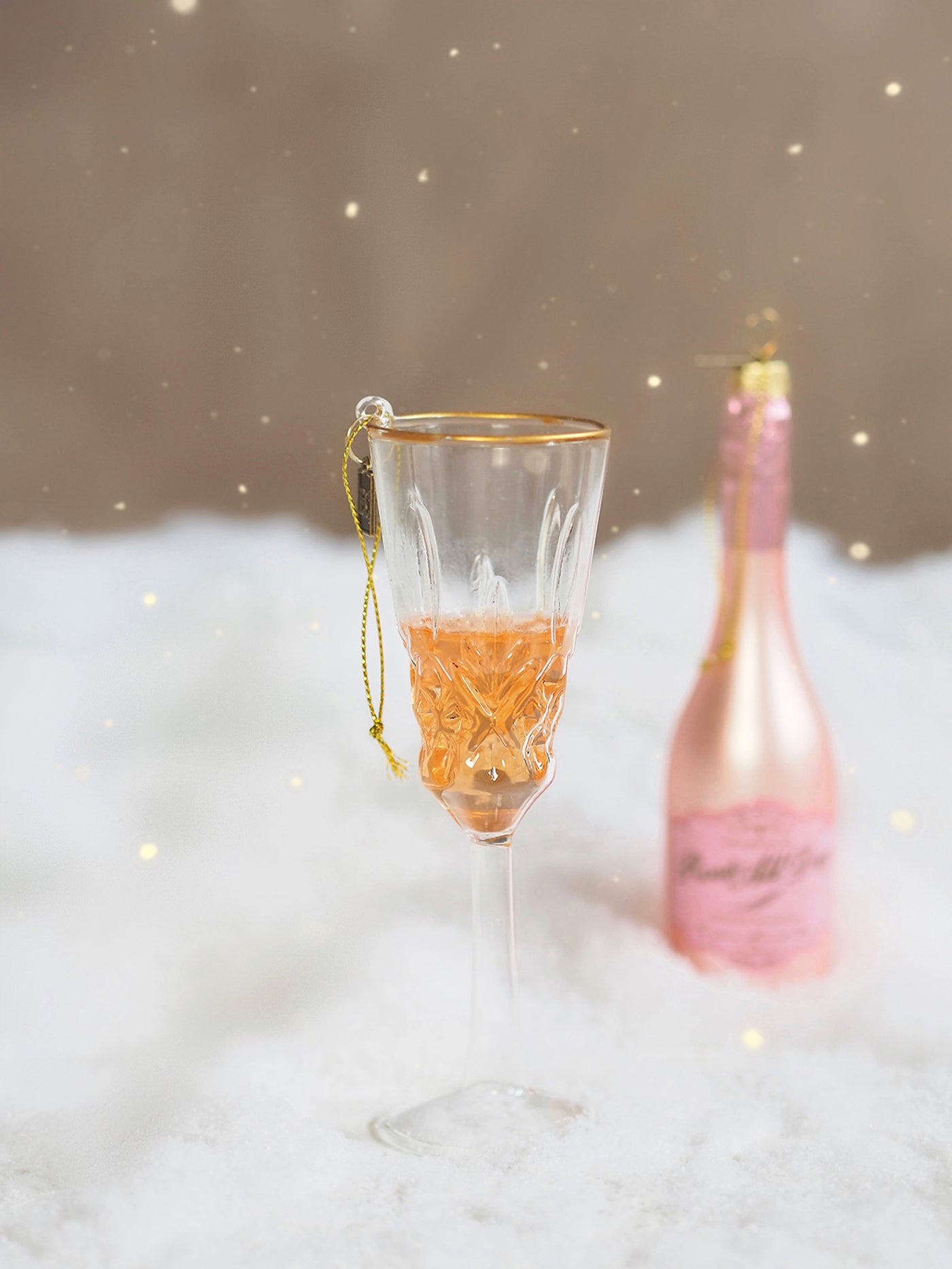 Pink Champagne Ornament