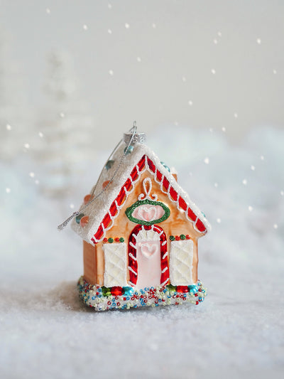 Candy Gingerbread House Ornament