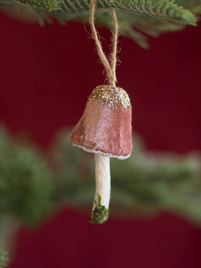 Dusty Rose Mushroom Ornament | Narrow