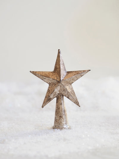 Antique Silver Star Tree Topper