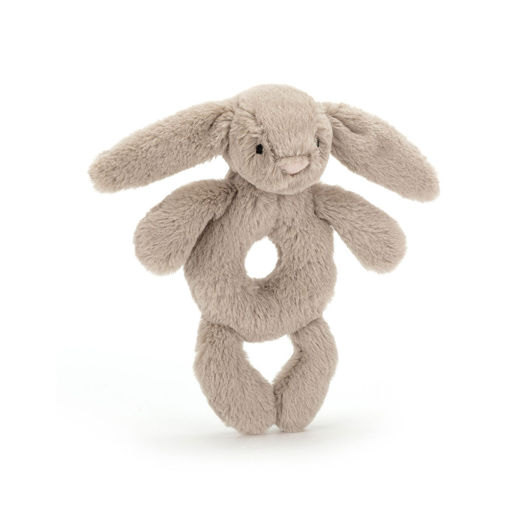 Bashful Beige Bunny Ring Rattle