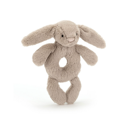 Bashful Beige Bunny Ring Rattle