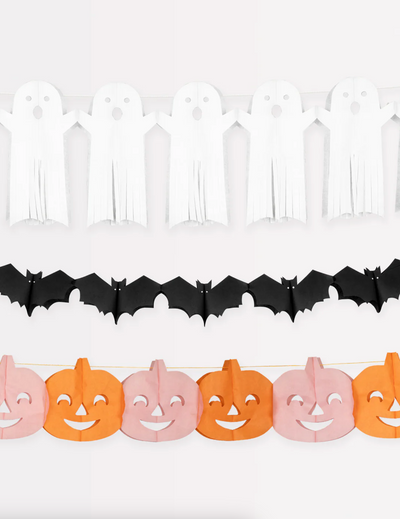 Tissue Paper Halloween Garlands