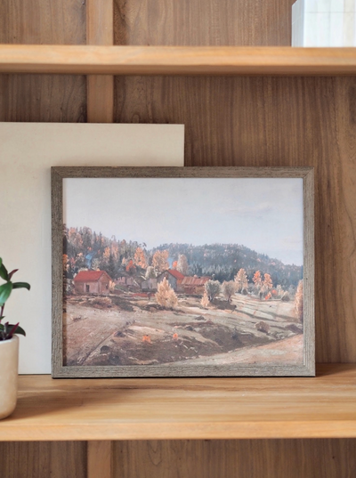 The Old Farm Framed Canvas Print | 11x14