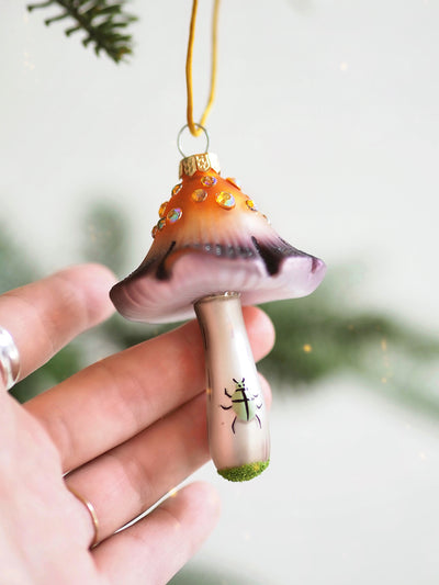 Bejeweled Mushroom Ornament