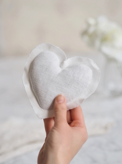 Lavender Linen Heart Sachets