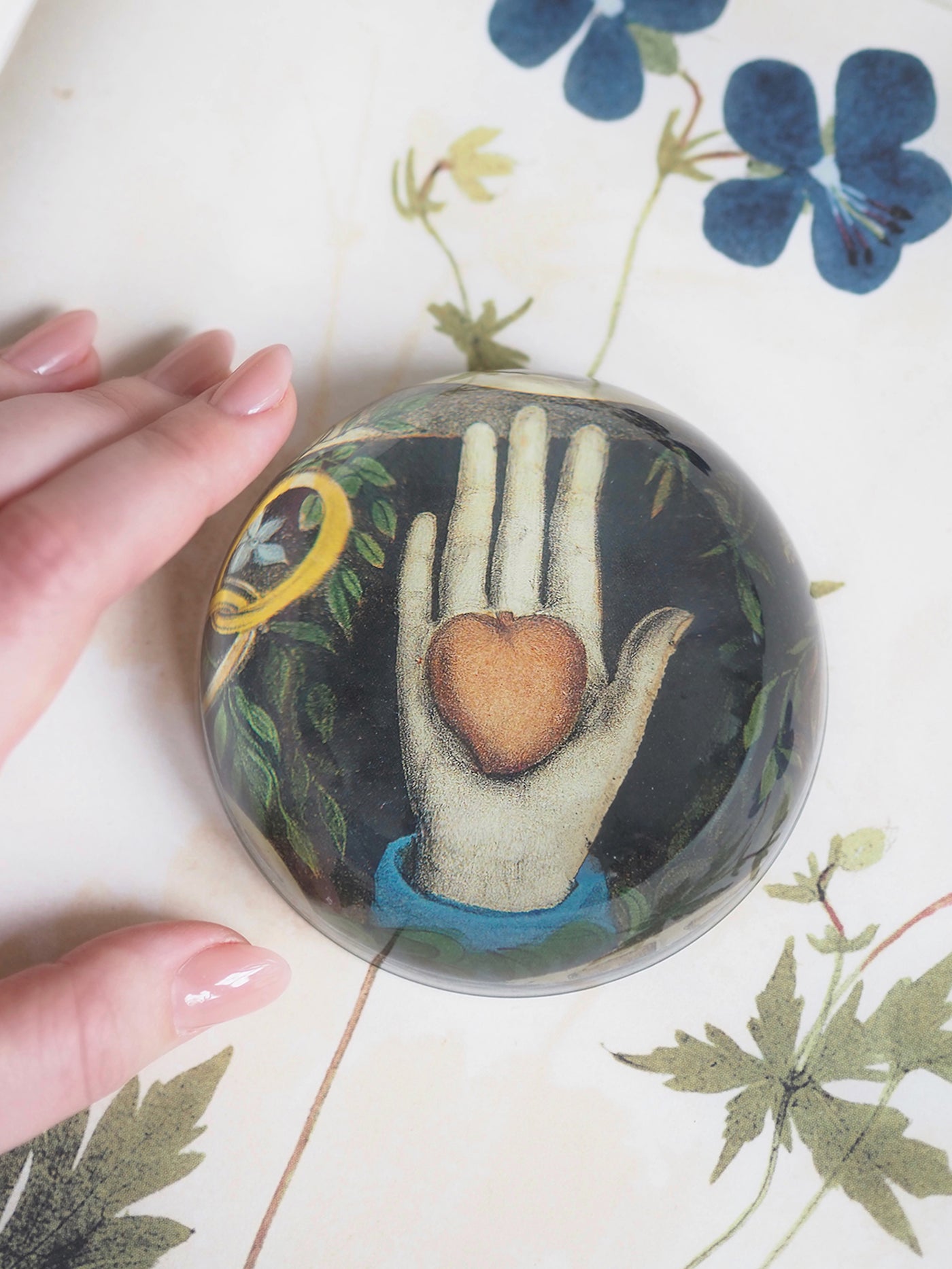 Heart in Hand Dome Paperweight