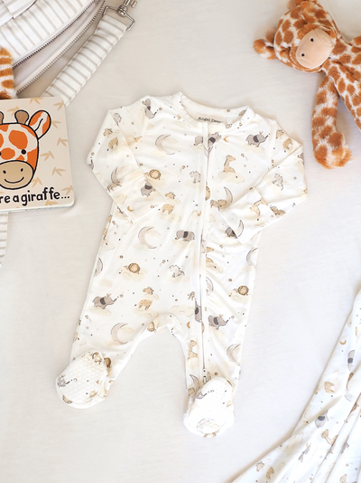 Dreamy Safari Zipper Footie