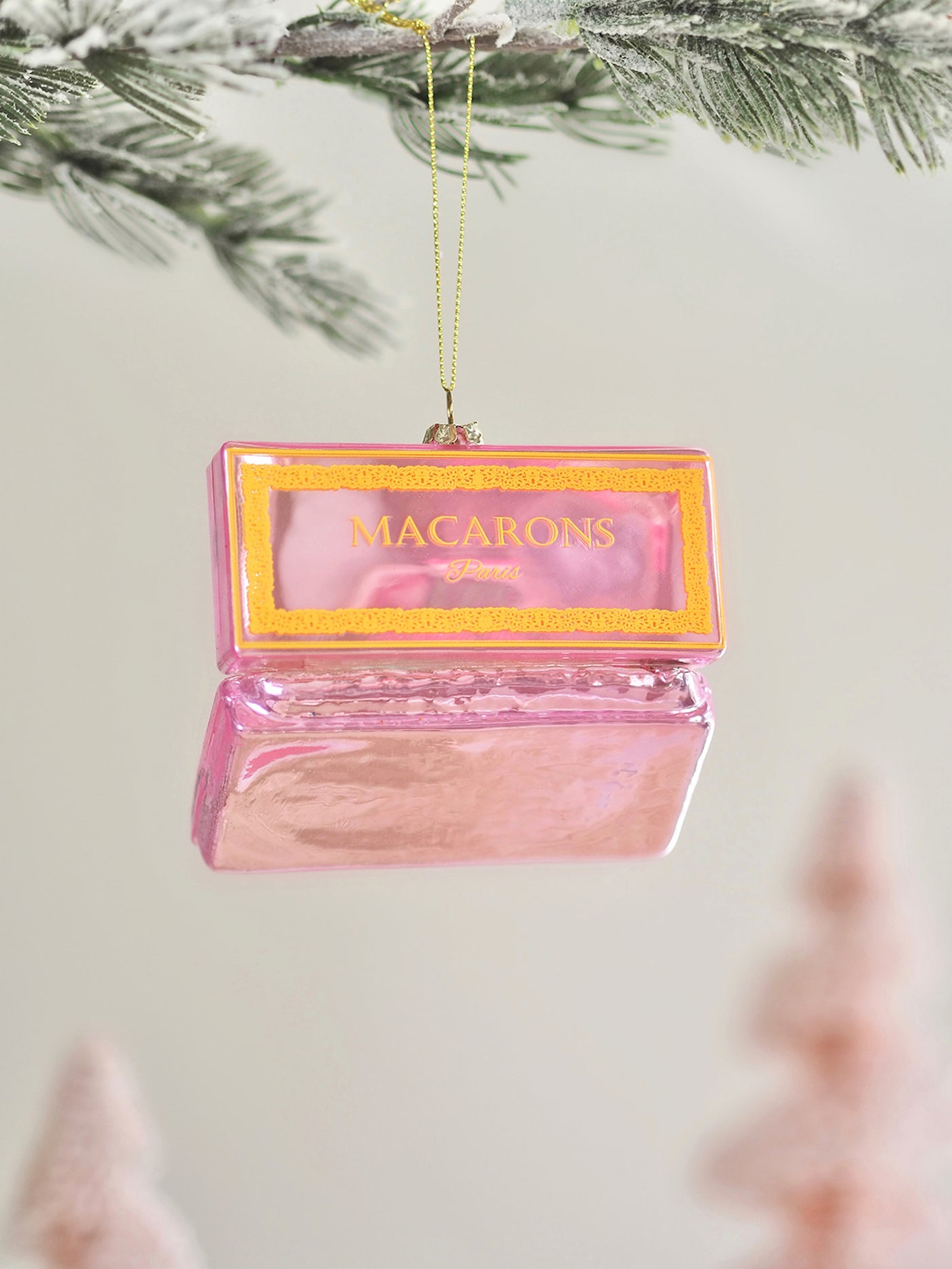 Pink Box of Macarons Ornament