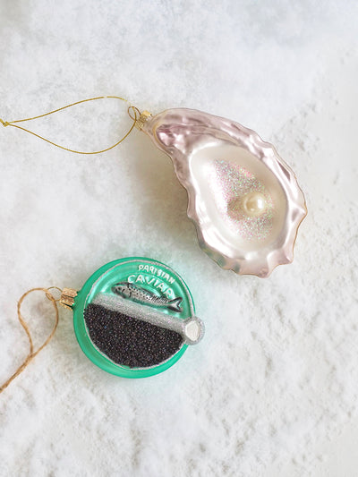 Green Tin Caviar Ornament