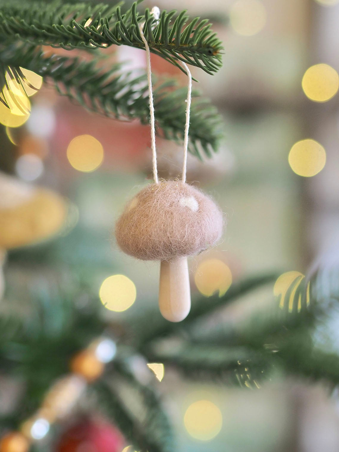 Mini Dot Mushroom Ornaments