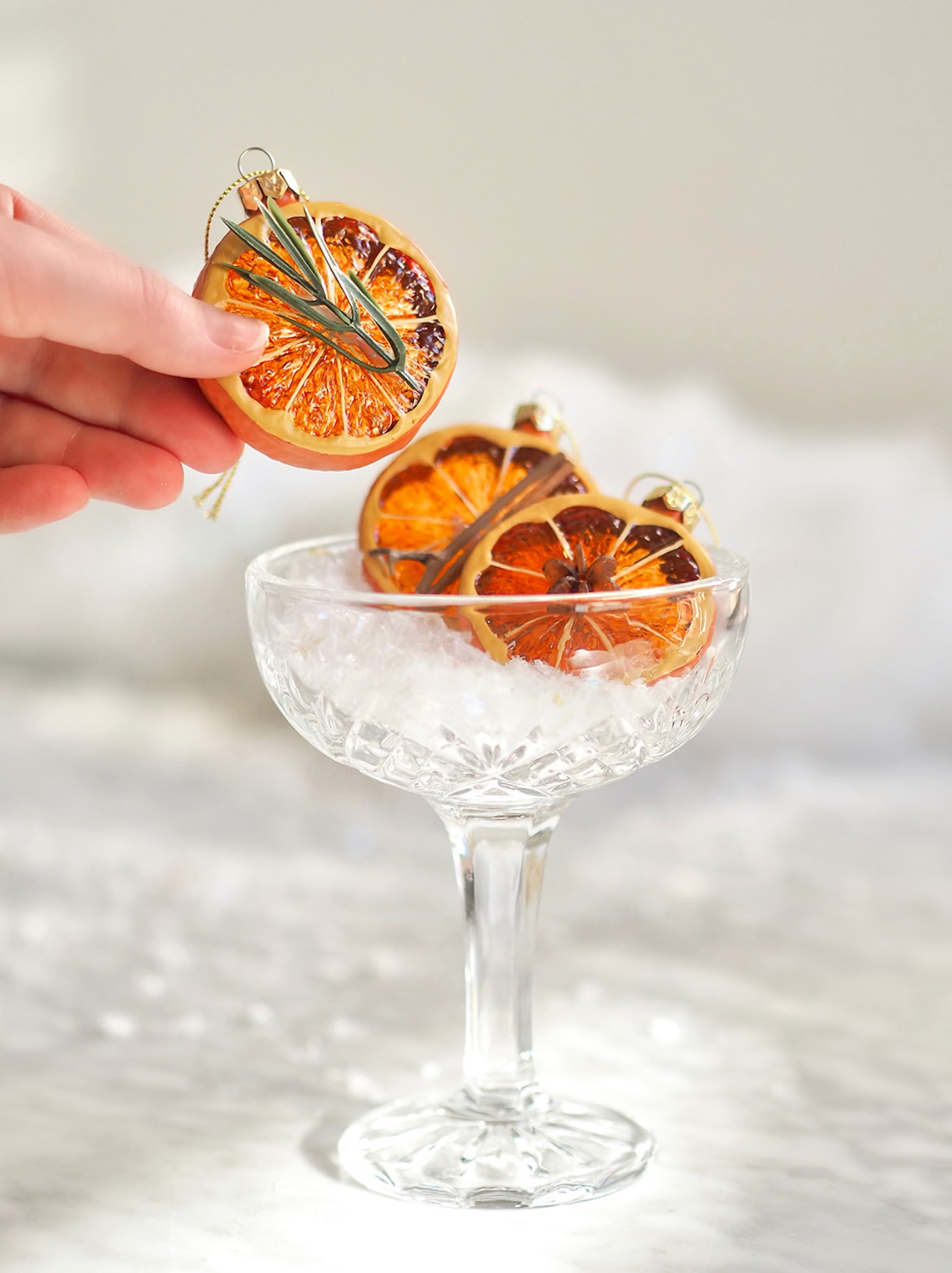 Citrus Spice Ornament | Rosemary Sprig