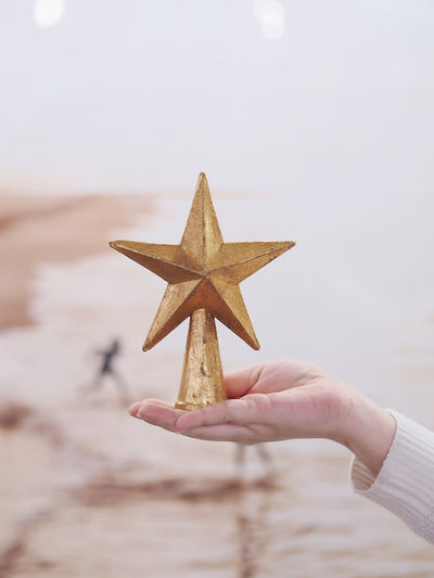 Antique Gold Star Tree Topper