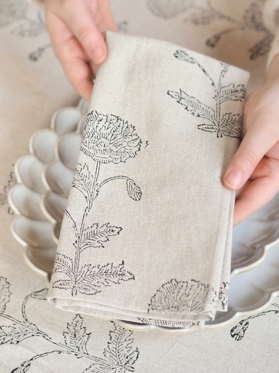 Flor Block Print Napkin