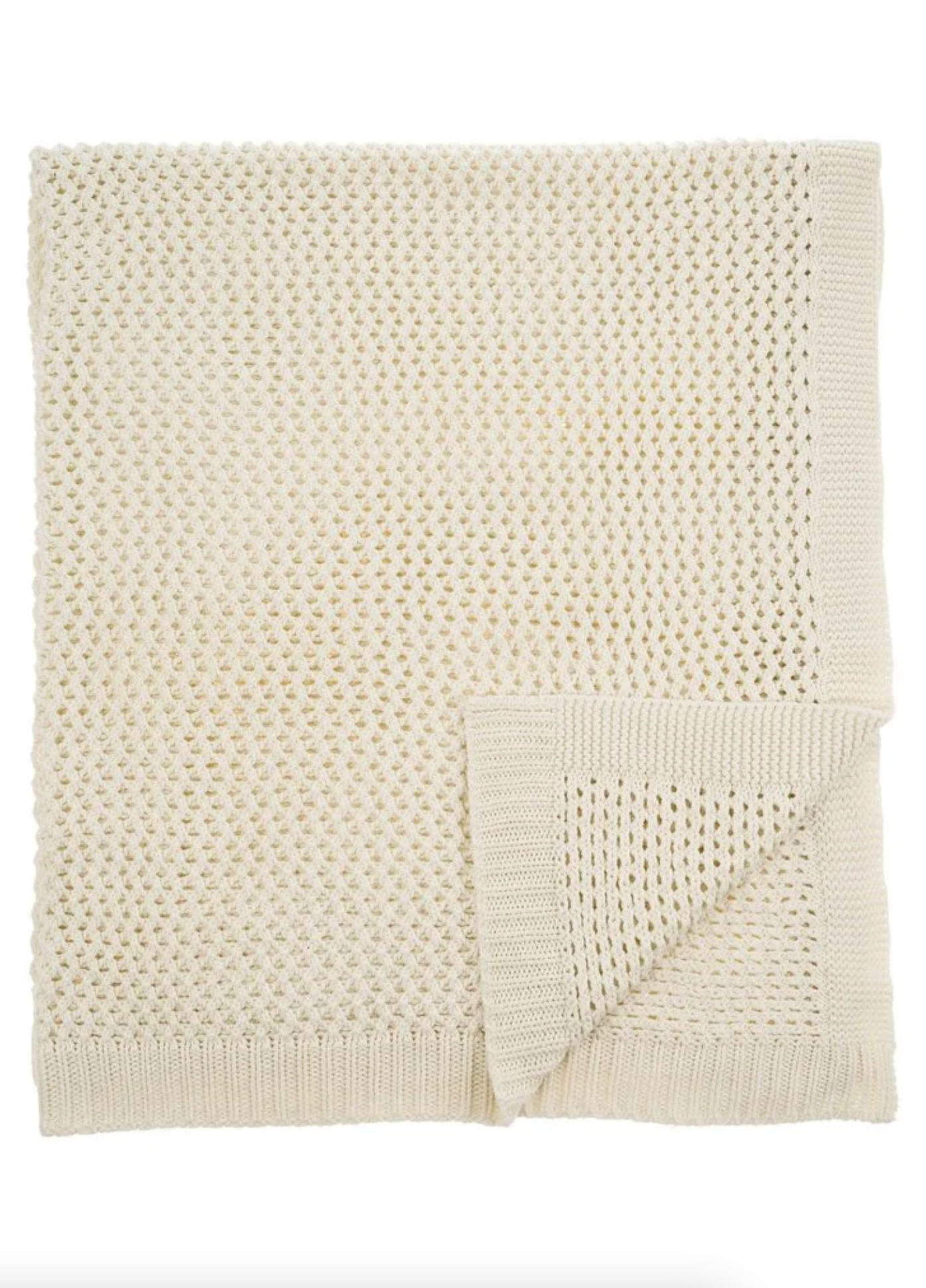 Ivory Chunky Knit Throw