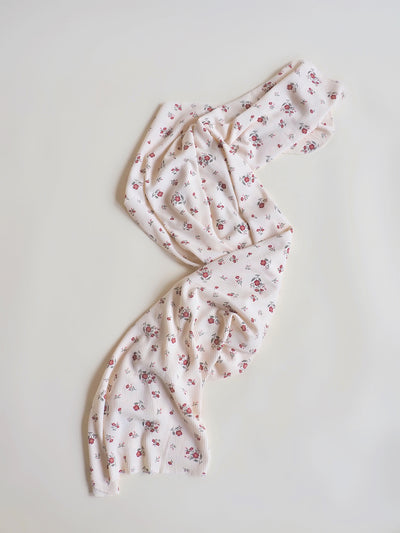 Misty Rose Floral Swaddle Blanket