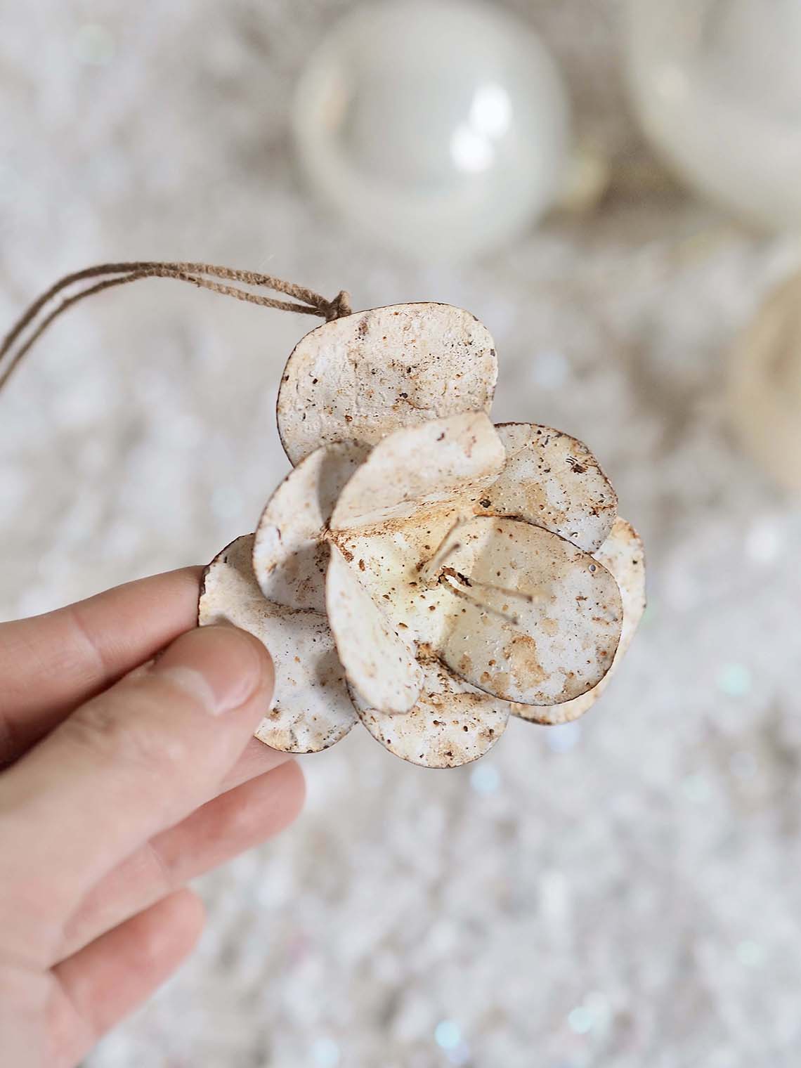 White Poppy Ornament