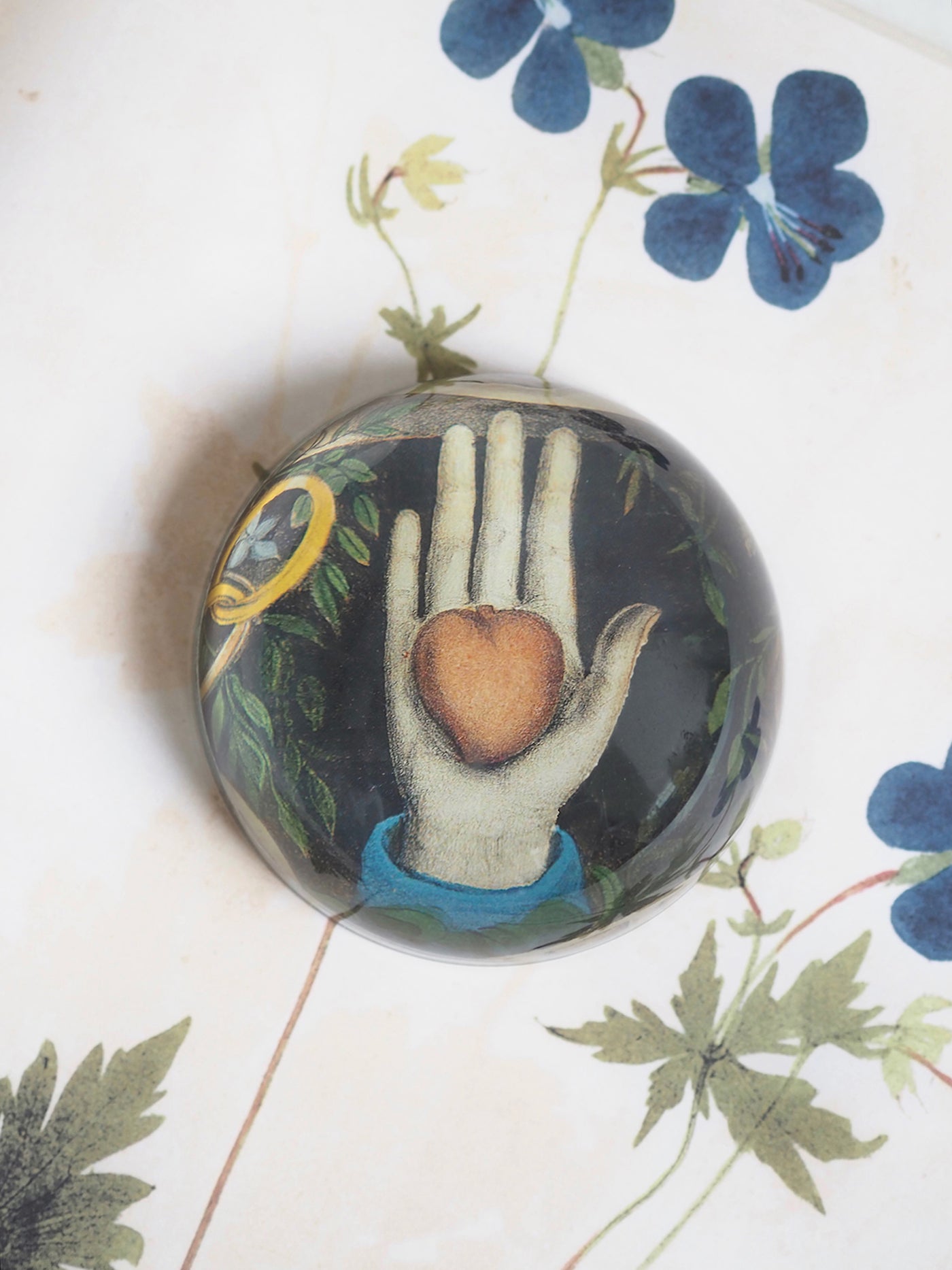 Heart in Hand Dome Paperweight