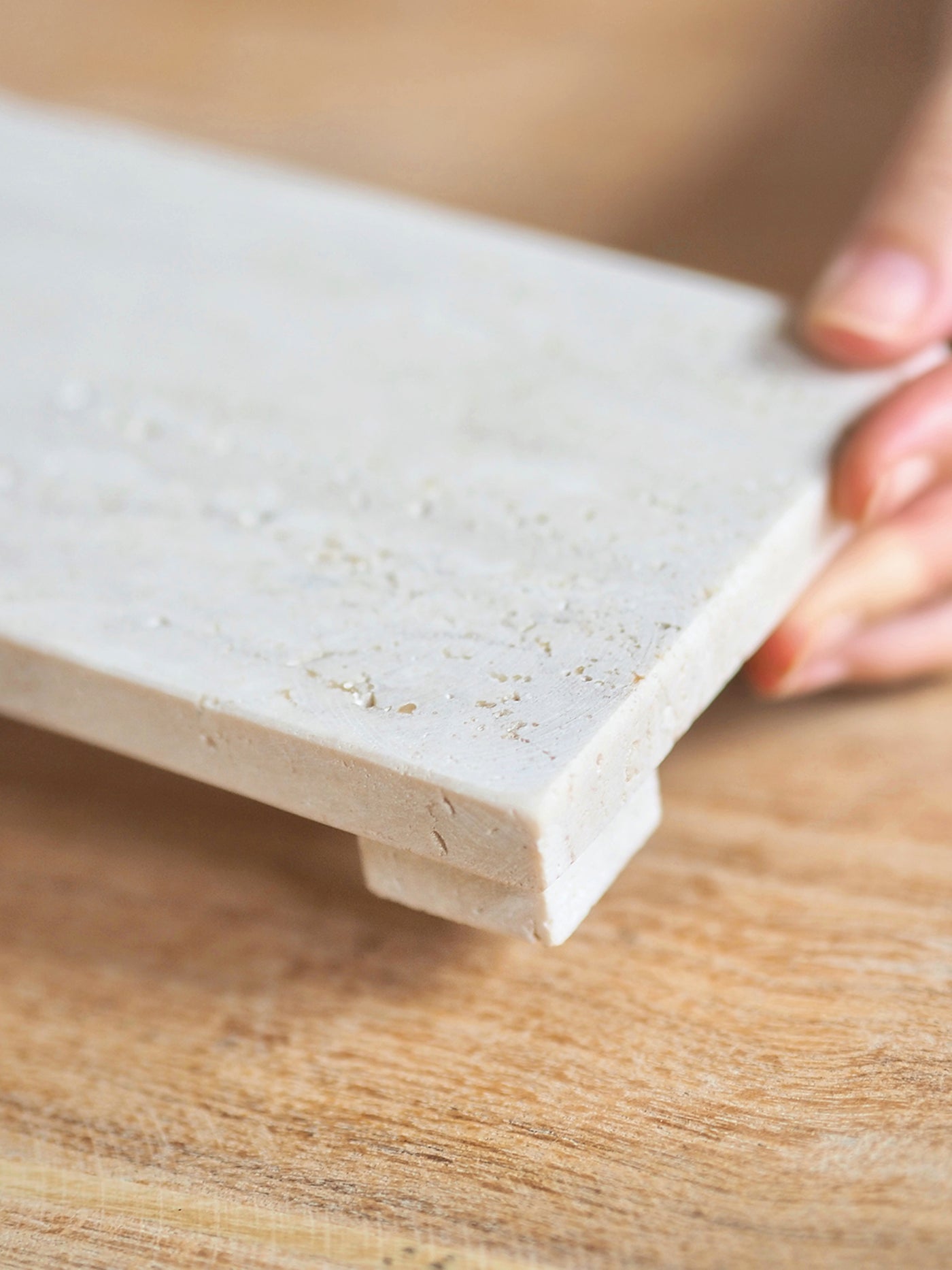 Travertine Footed Serving Board