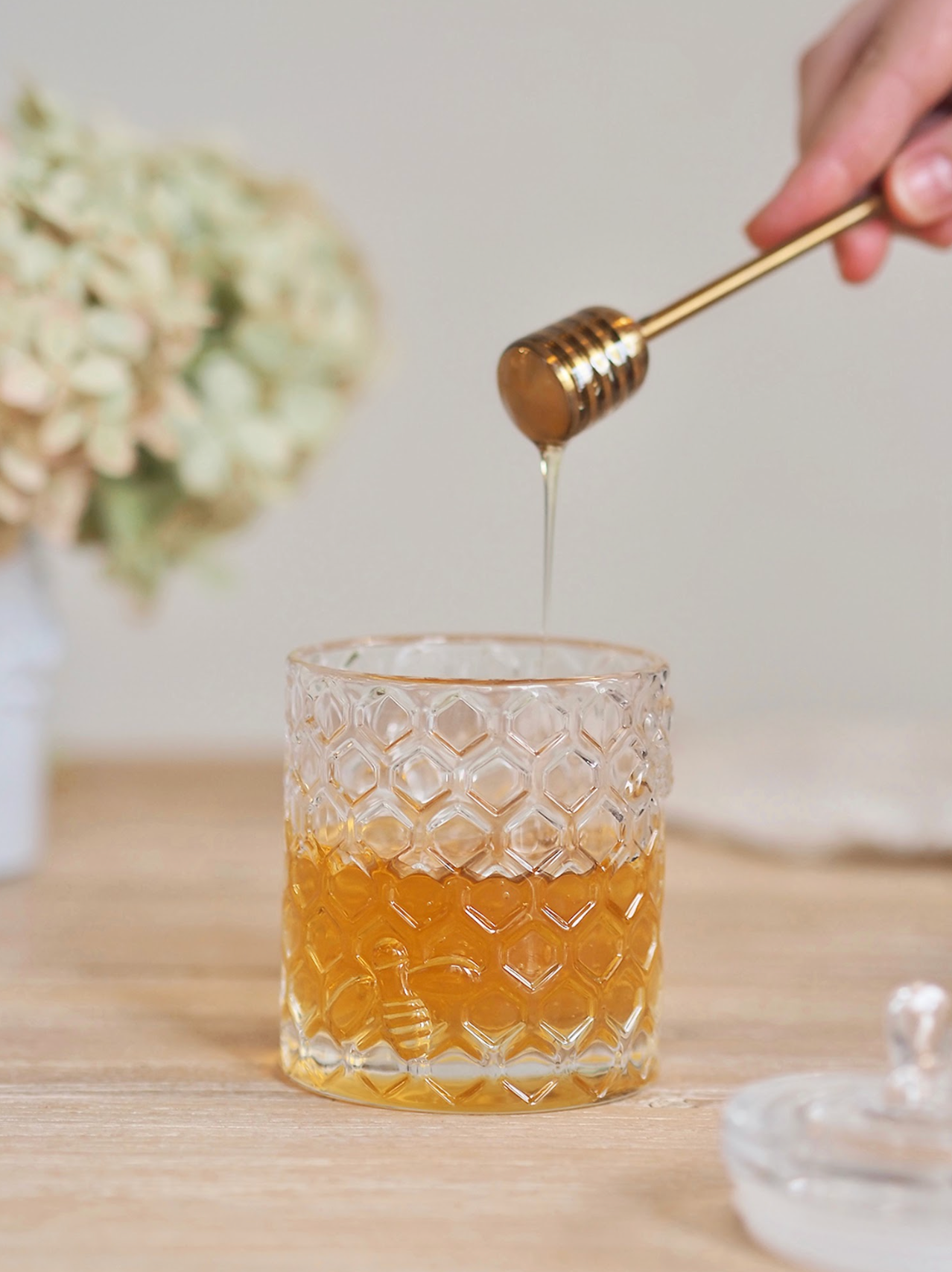 Honeycomb Jar with Bee