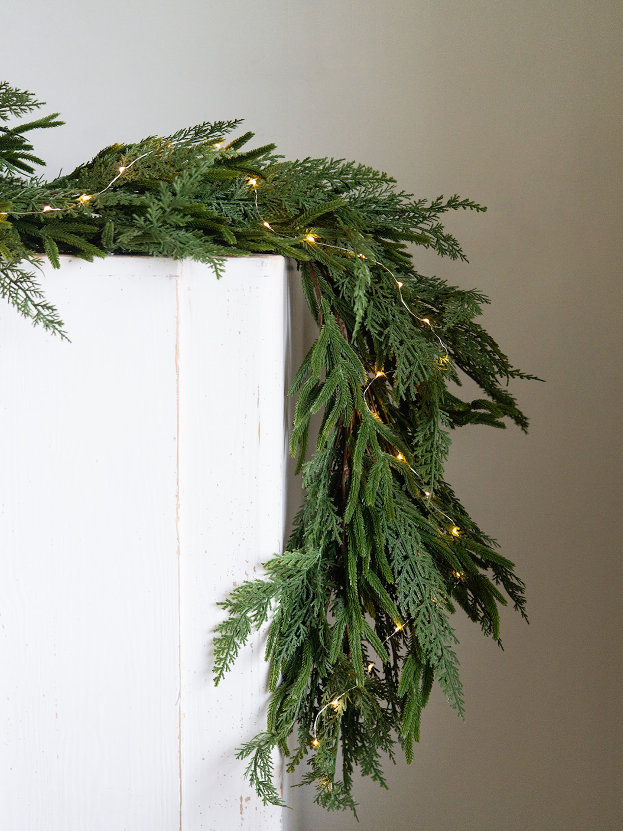 Norfolk & Cypress Faux Garland - 6ft