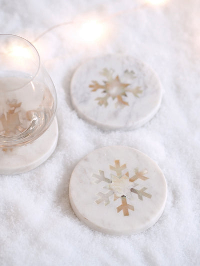 Pearl Snowflake Coaster