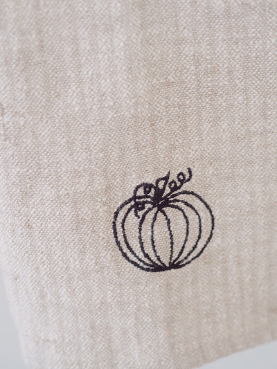 Pumpkin Linen Tea Towel