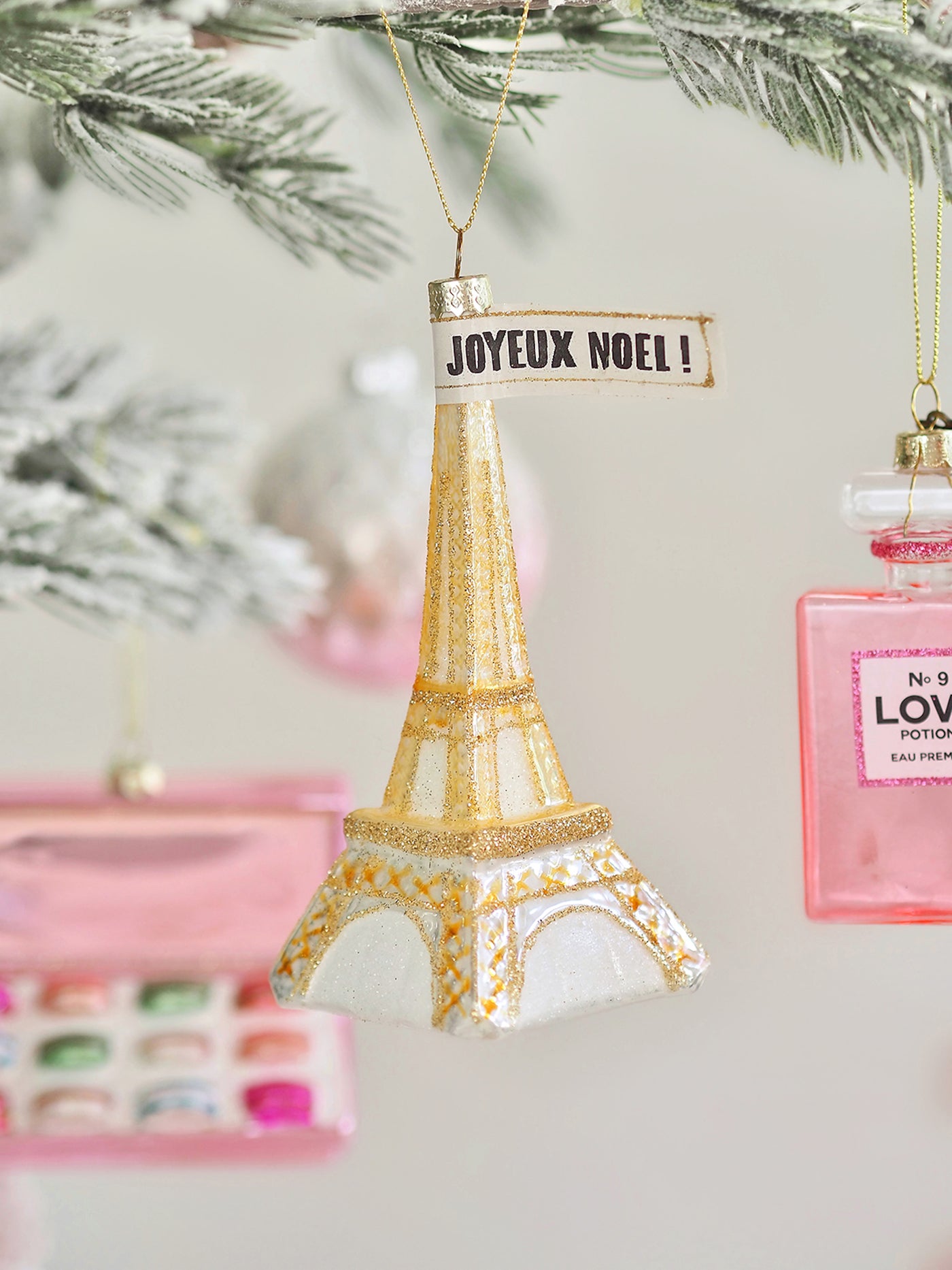 Gold Joyuex Noel Eiffel Tower Ornament