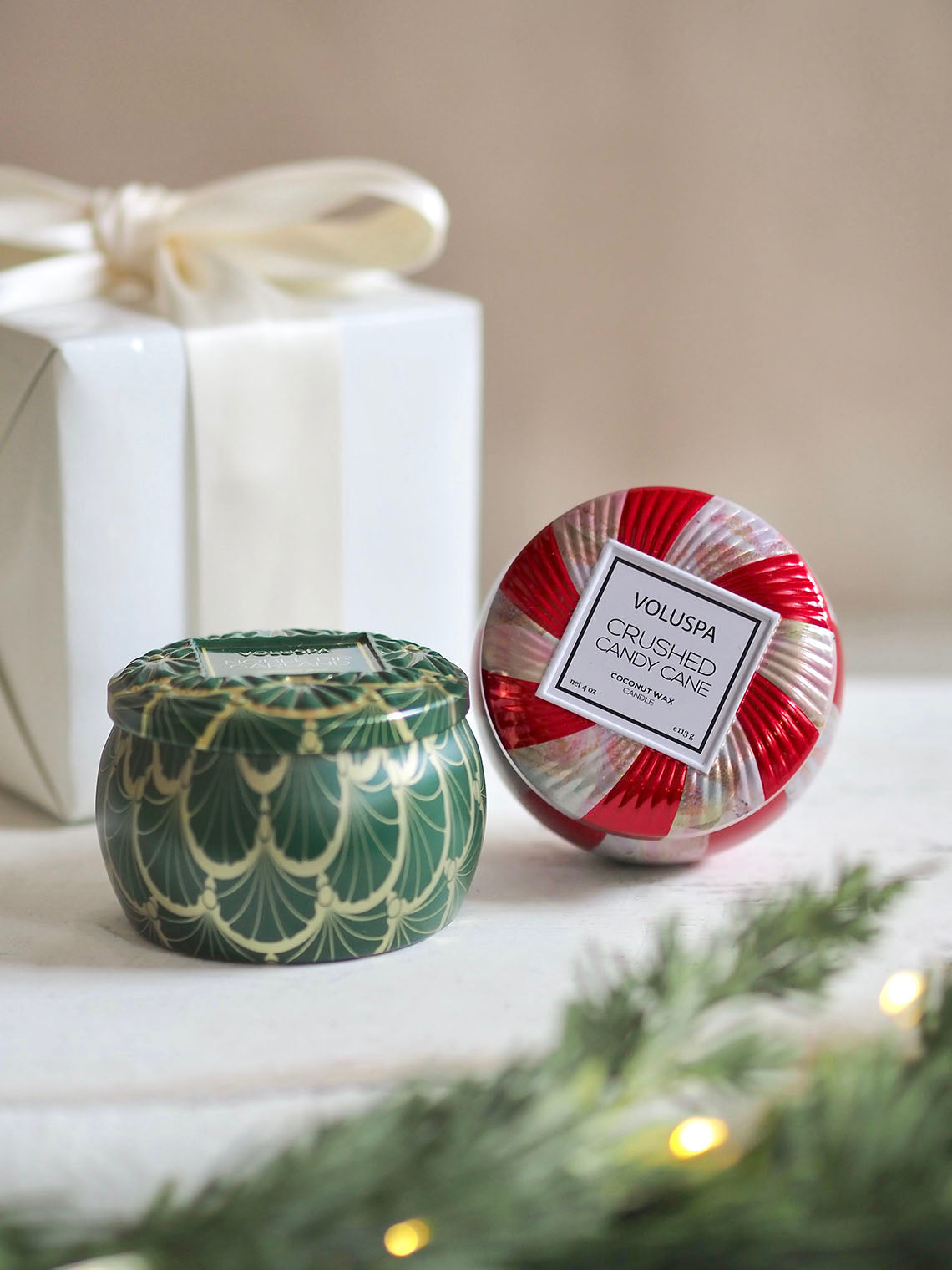 Crushed Candy Cane Mini Tin Candle