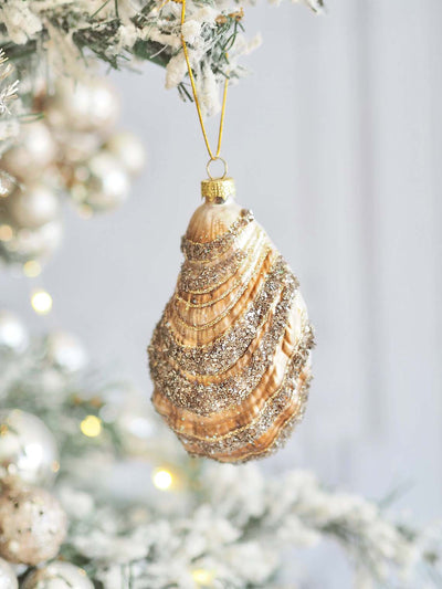 Glittery Oyster Ornament | Copper