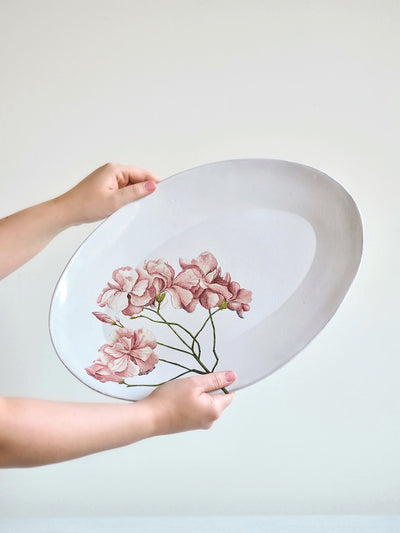 Nerium Oleander Oval Platter