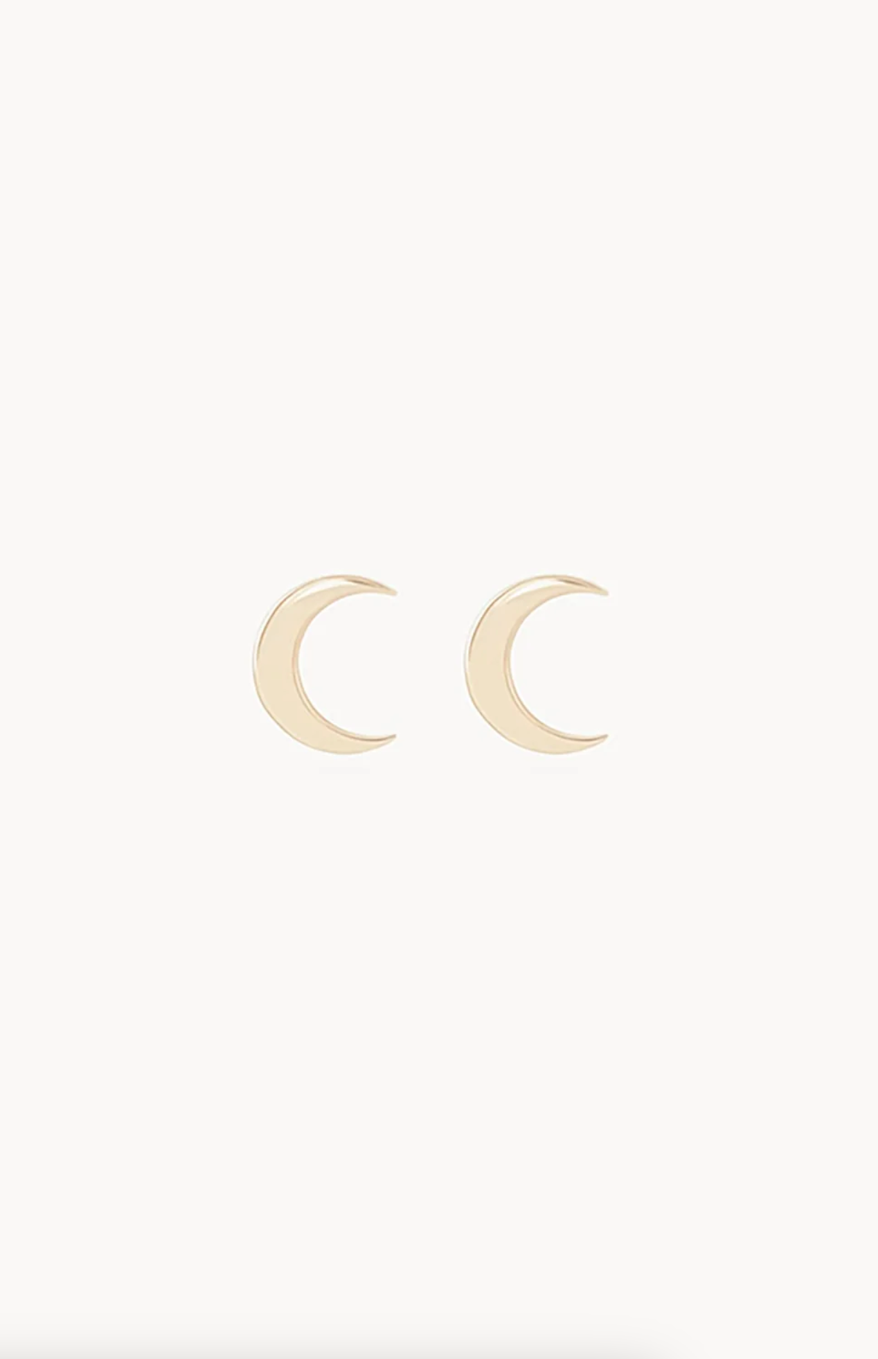 Everyday Crescent Moon Studs | Large