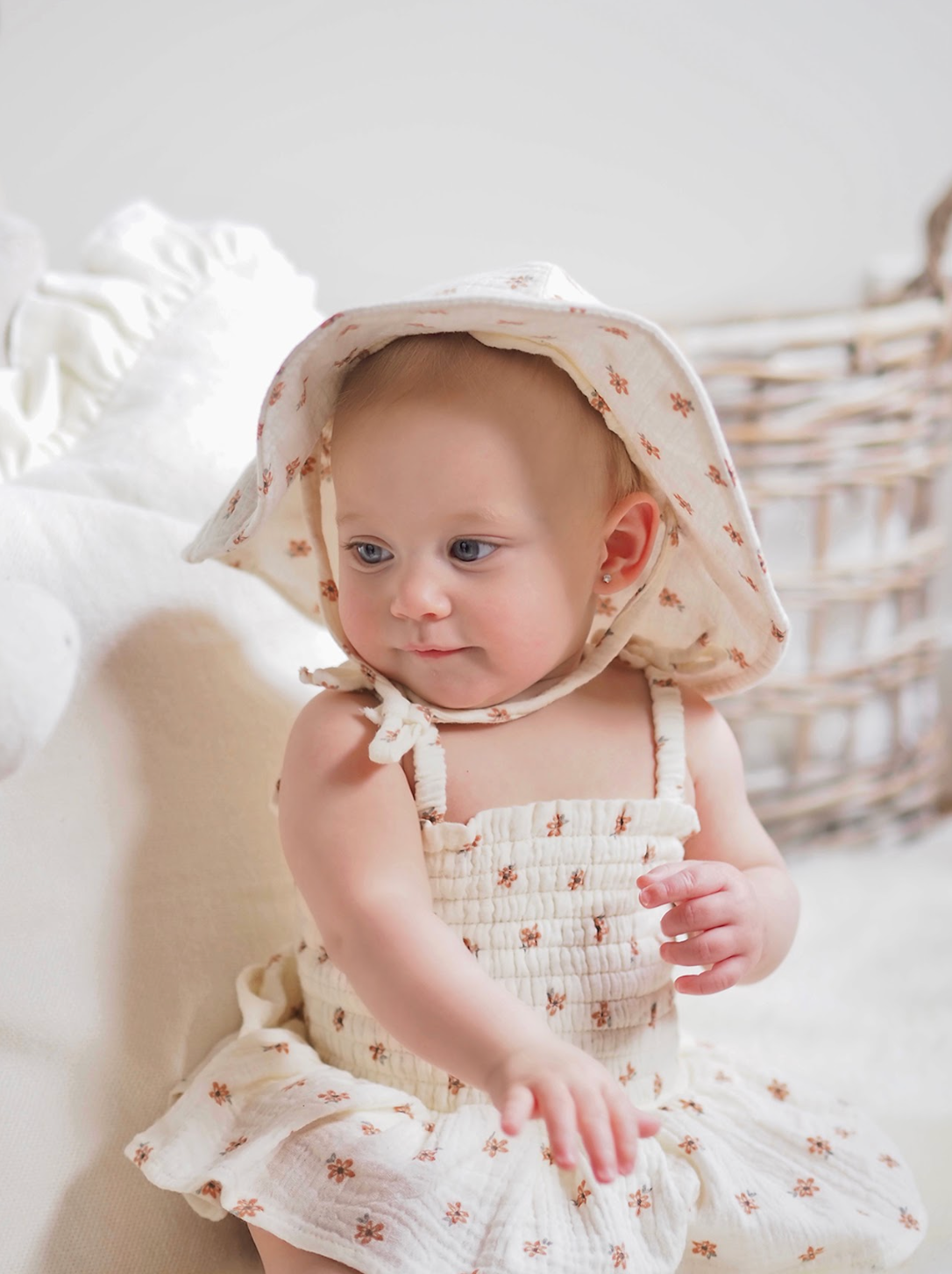 Bitty Blooms Wide Brim Sunhat