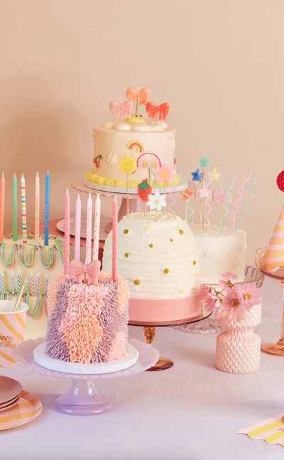 Pink Bow Birthday Candles