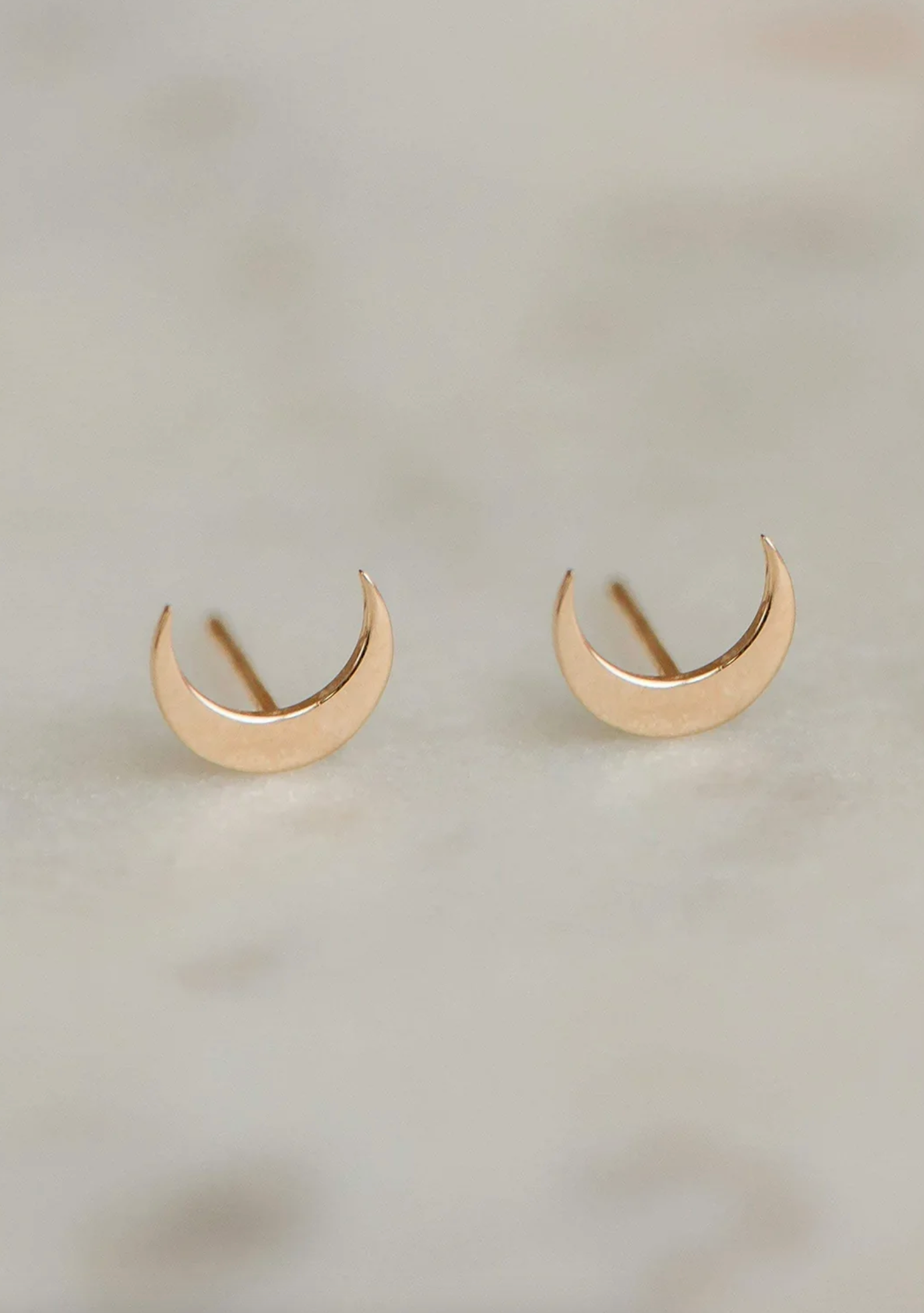 Everyday Crescent Moon Studs | Large