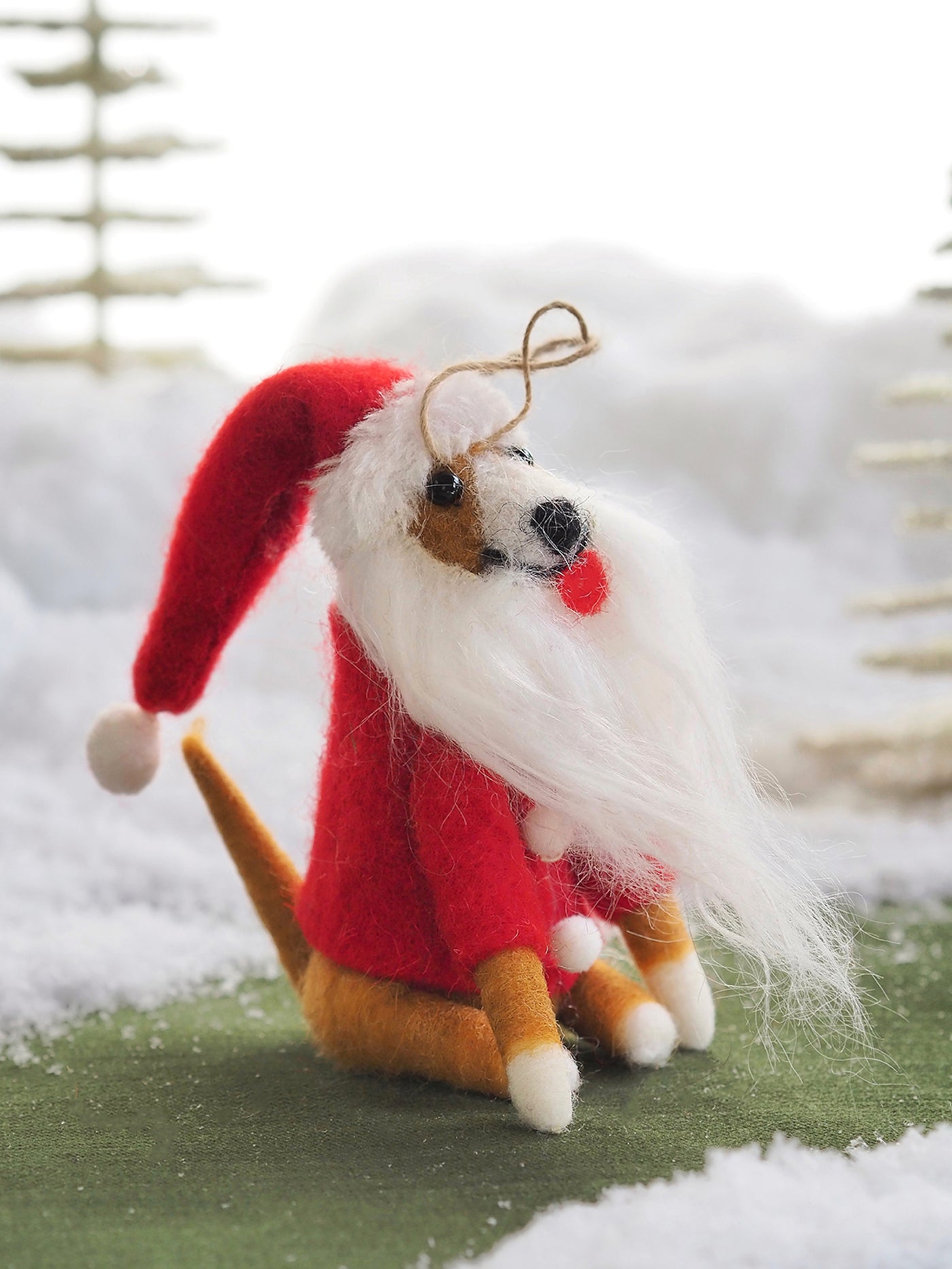 Santa Dog Ornament