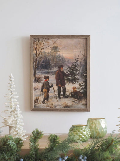 Christmas Tree Farm Framed Canvas Print | 11x14