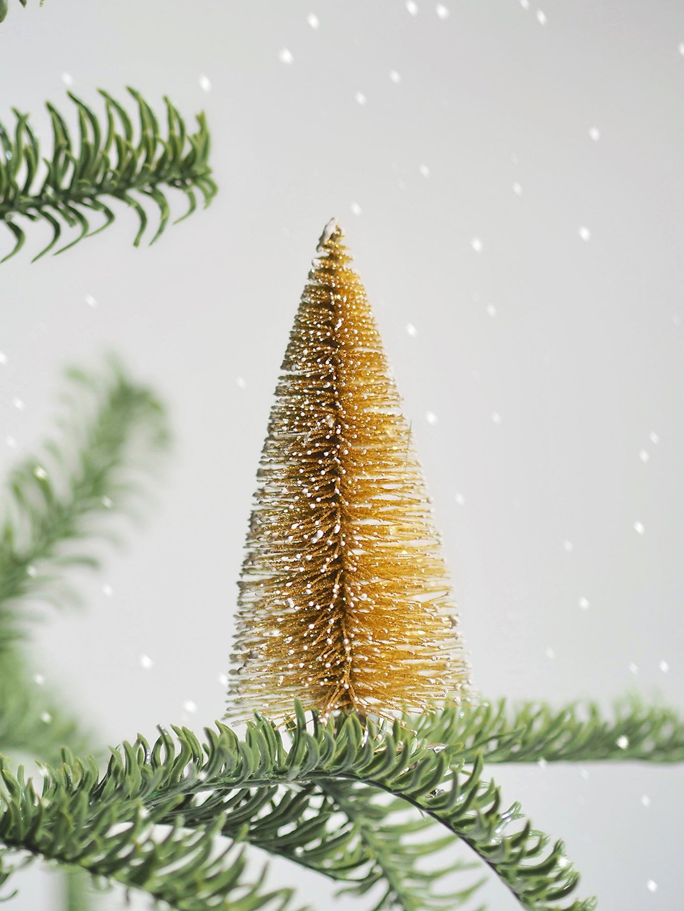 Frosted Gold Tree Clip Ornament