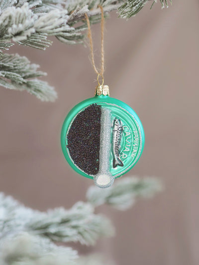 Green Tin Caviar Ornament