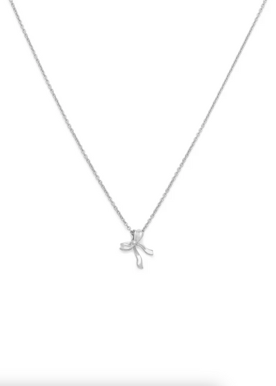 Bow Necklace | Silver