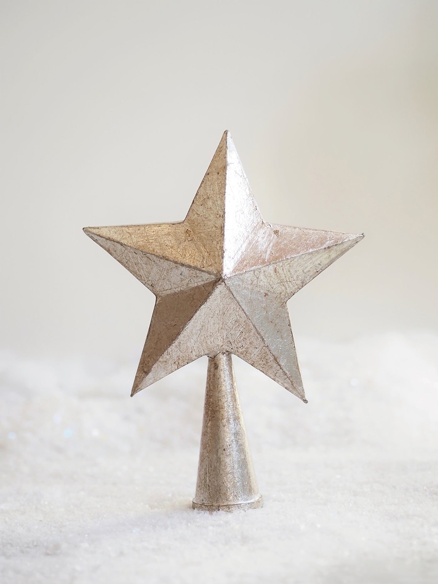 Antique Silver Star Tree Topper