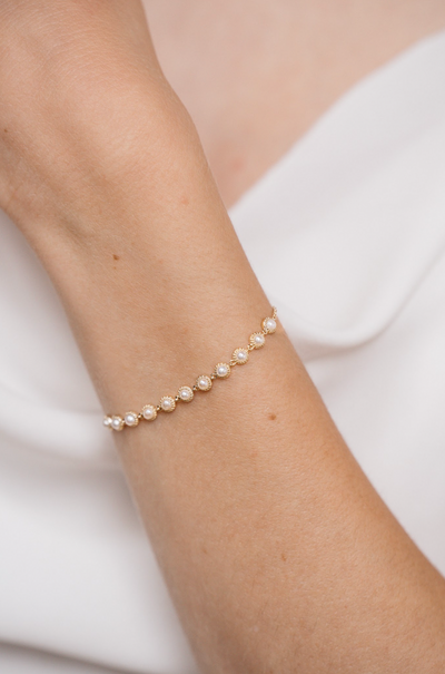 Zara Pearl Bracelet | 14K Gold