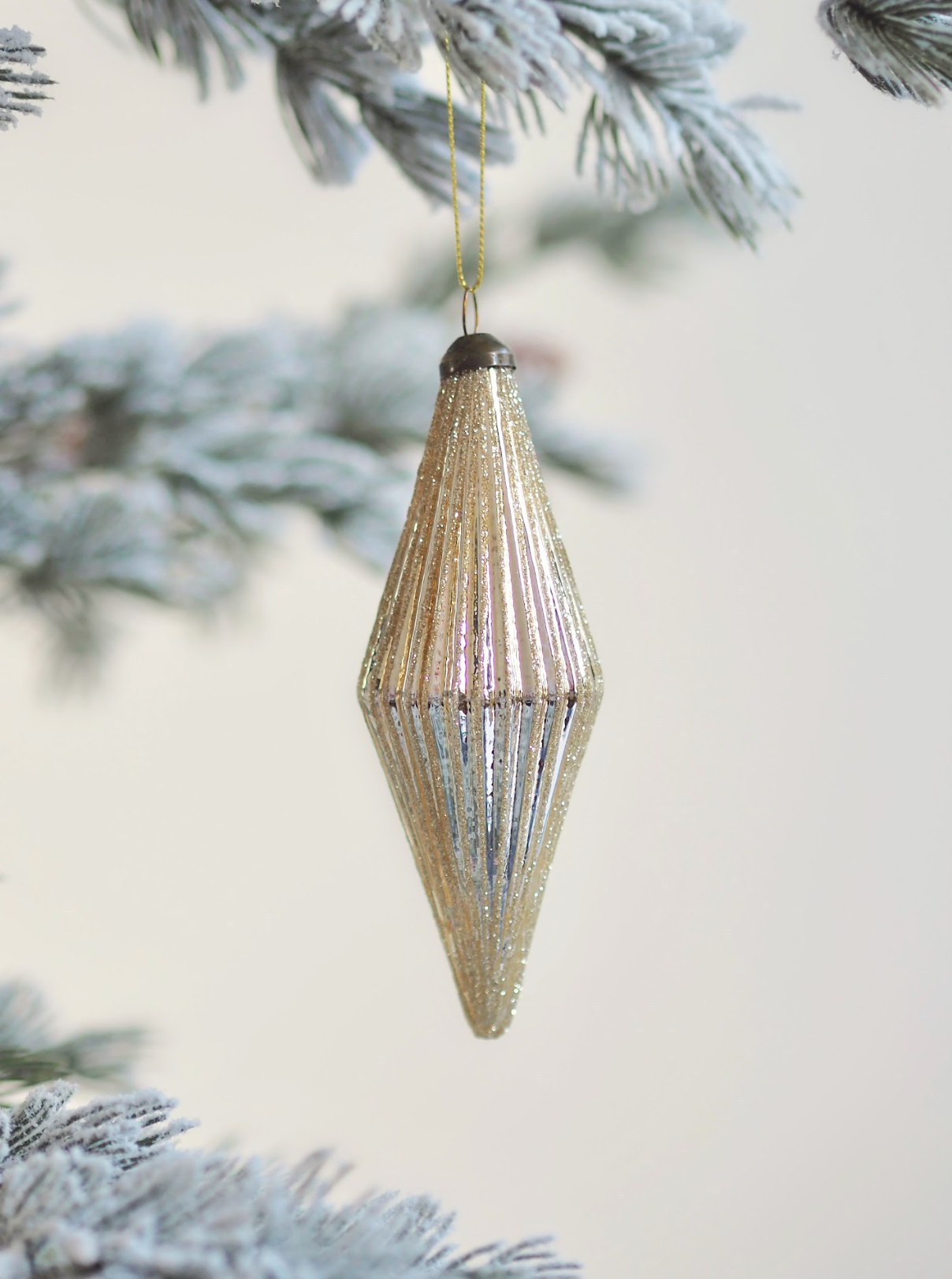 Glittered Finial Ornament